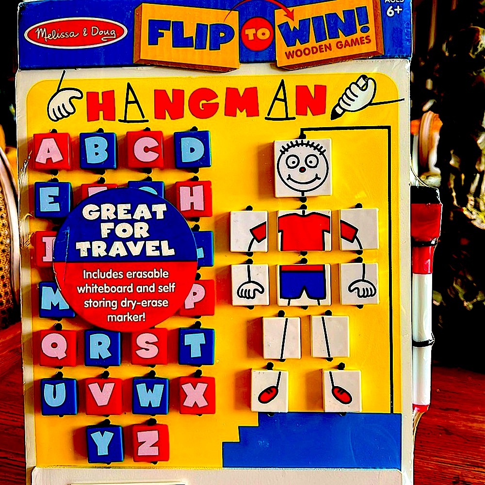 NWTMelissa&Doug FlipToWinWooden GameHangmanStill In WrapperAges6+Fun&Educational